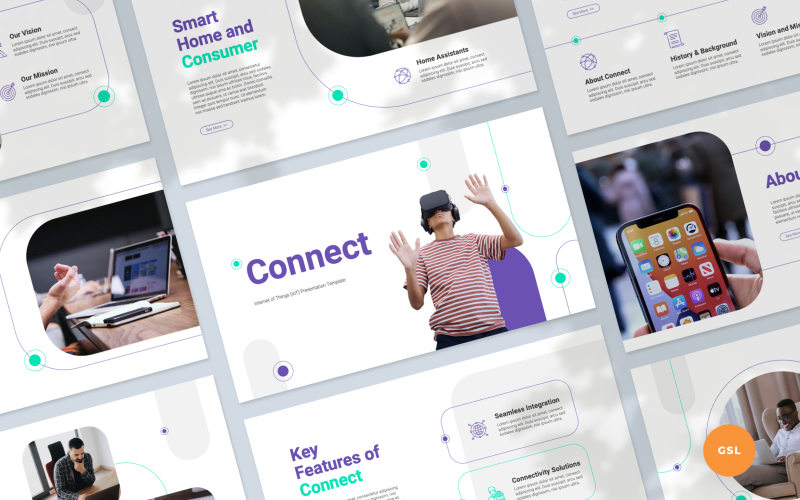 Connect - Internet of Things (IoT) Presentation Google Slides Mall