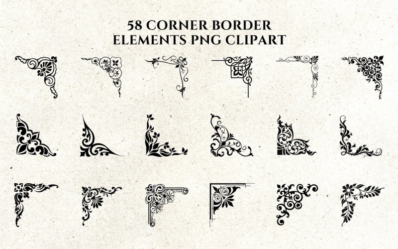 Éléments De Bordure De Coin PNG Clipart