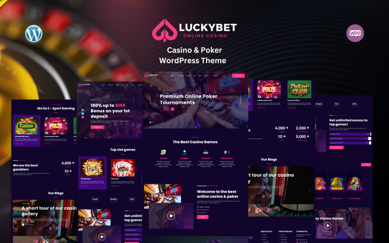 Lucky Bet – Thème WordPress pour casino et poker