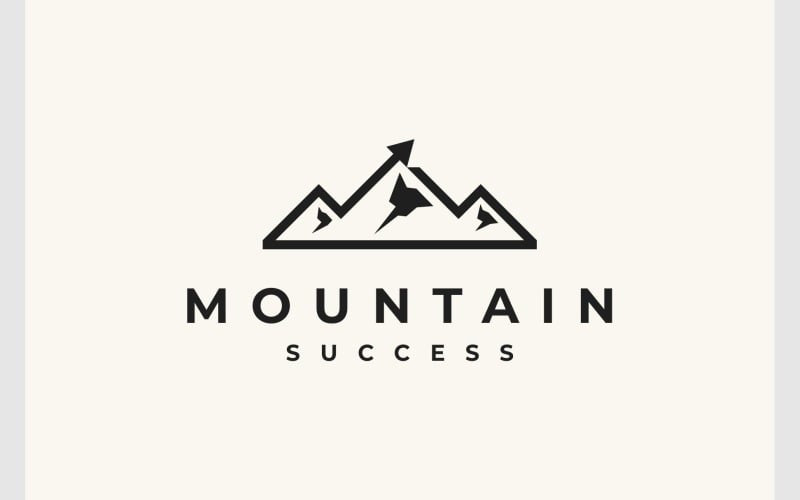 Mountain Hill Arrow Up Success Logó