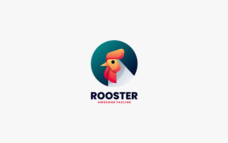 Rooster Gradient színes logósablon 2