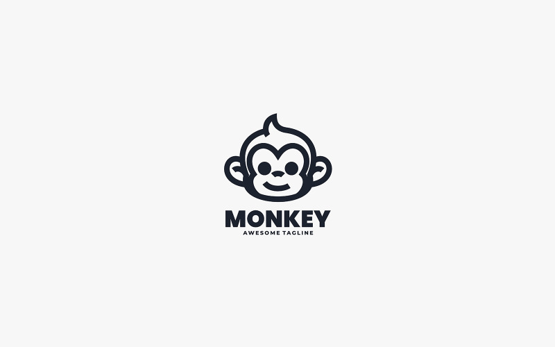 Affen-Linien-Logo-Design