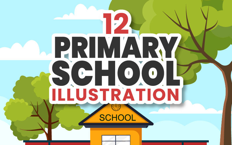 12 Ilustracja szkoły podstawowej