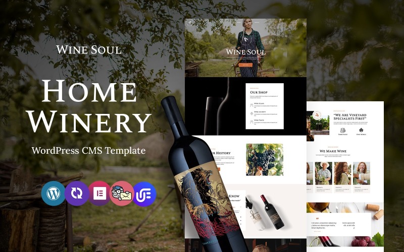 Winesoul - Víno a vinařství WordPress Téma Elementor