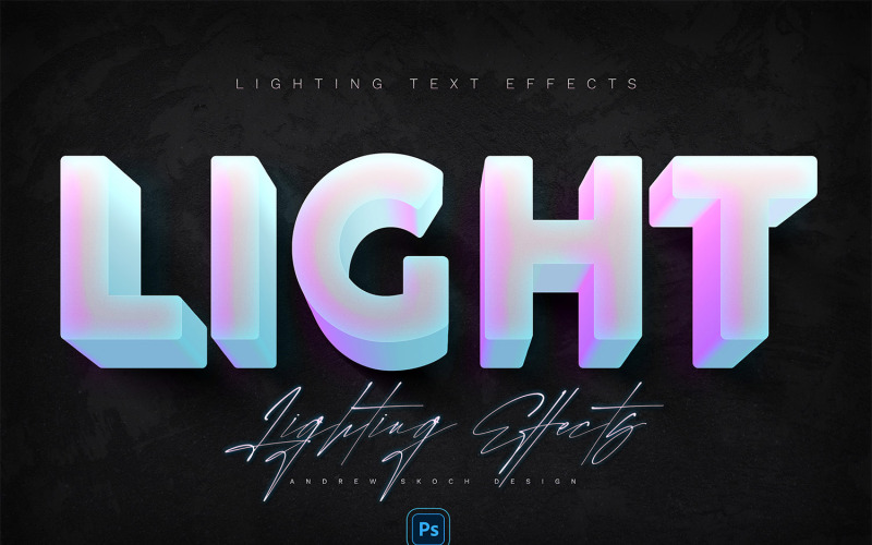 Efeitos de texto com luz dupla