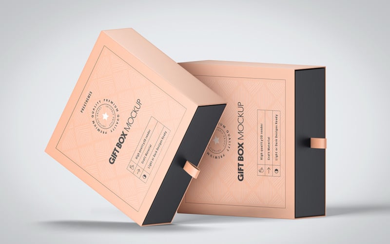 Geschenkbox PSD Mockup Vol 04
