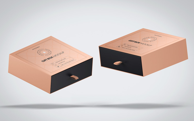 Geschenkbox PSD Mockup Vol 07
