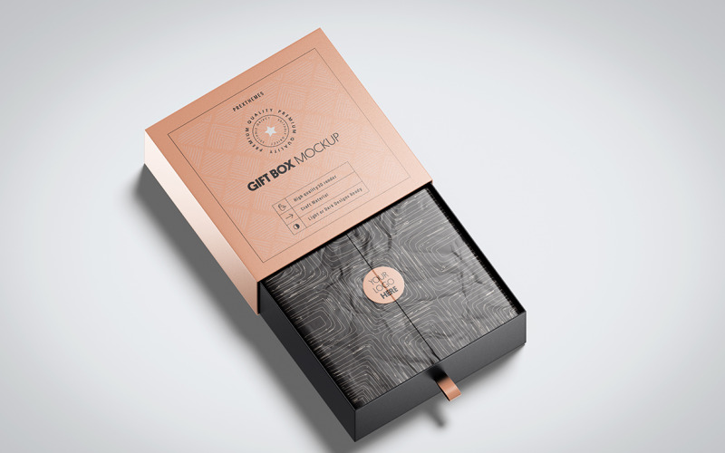 Geschenkdoos PSD Mockup Vol 09