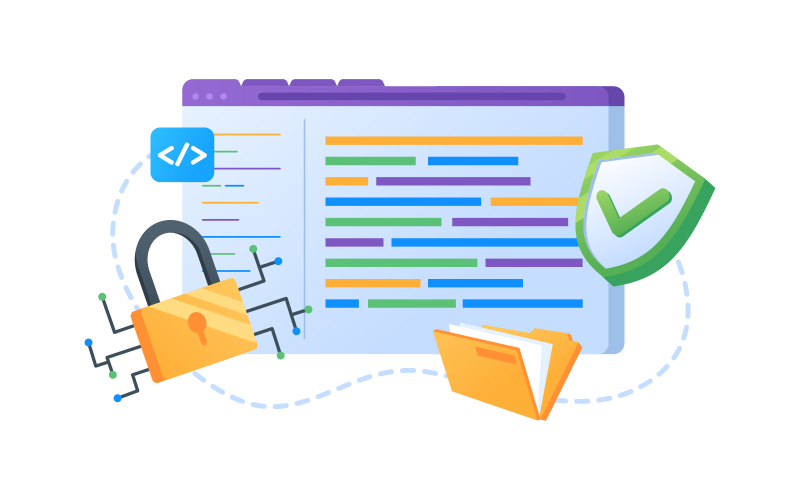 Illustration des Cyber-Sicherheitsentwicklungsvektors