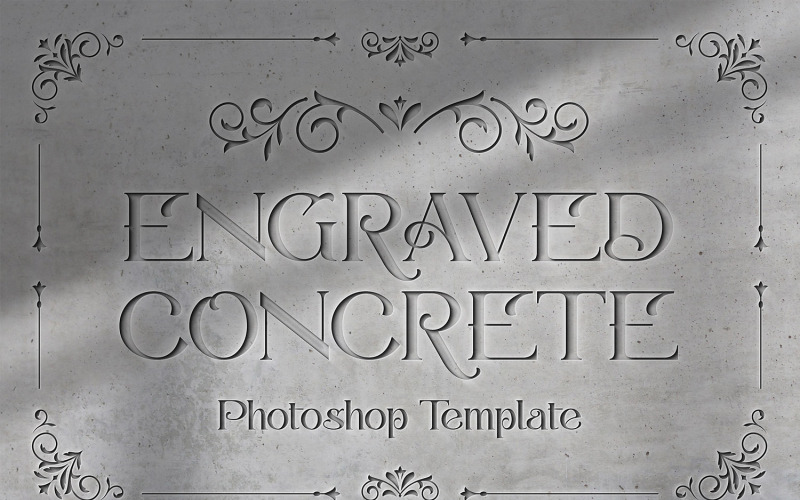 Modèle de béton gravé