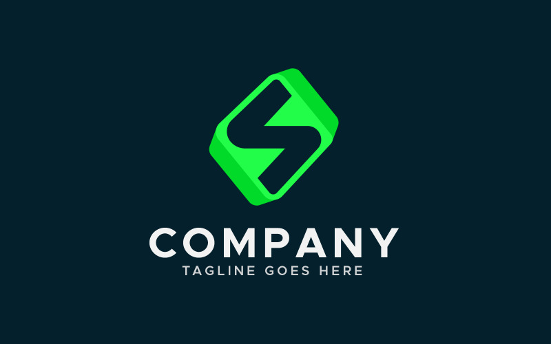 Modelo de design de logotipo moderno com letra S