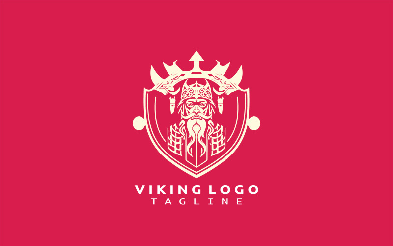 Modelo de vetor de design de logotipo Viking V3