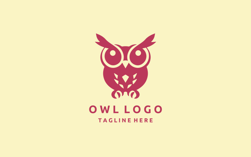Plantilla de diseño de logotipo de búho V5