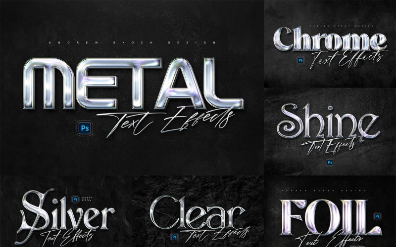 Textové efekty Chrome Photoshopu