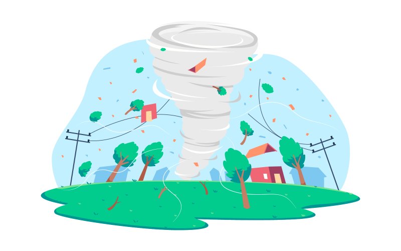 Ilustra??o vetorial de tornado