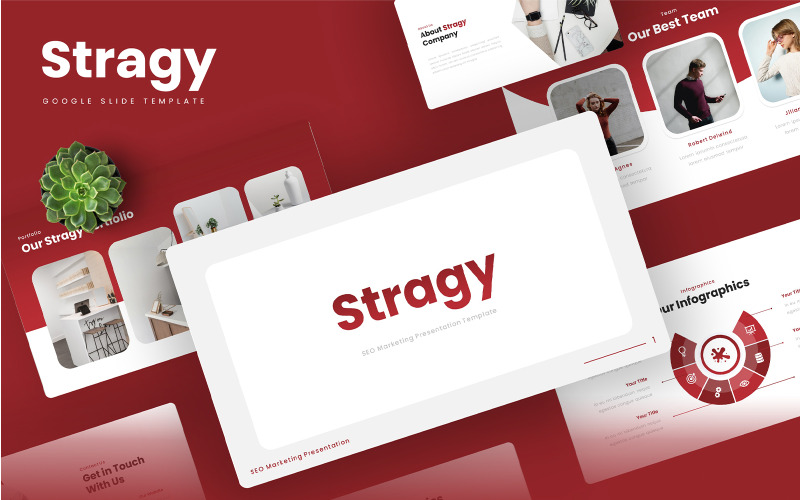 Stragy – SEO marketing Google Slides sablon
