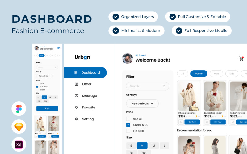 Urbano - Dashboard Moda E-commerce V2