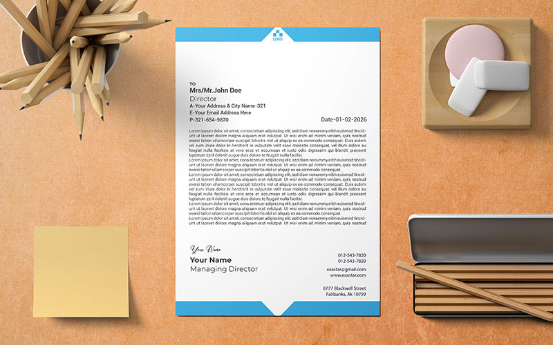 Briefkopf A4 Vorlage Design_180