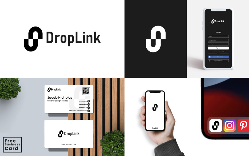 Design de logotipo comercial premium e design de cartão de visita. v10