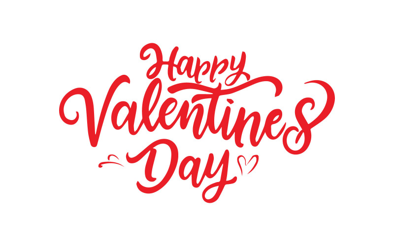 Gratis Happy Valentines Day belettering kalligrafie tekst