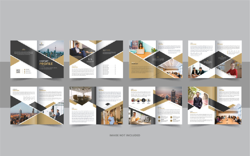 16 sayfalık kurumsal şirket profili broşür düzeni