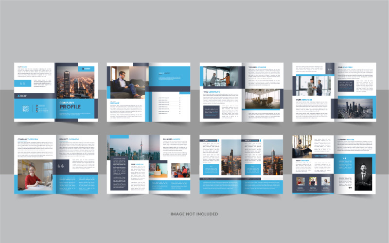 16 sayfalık kurumsal şirket profili broşür şablonu
