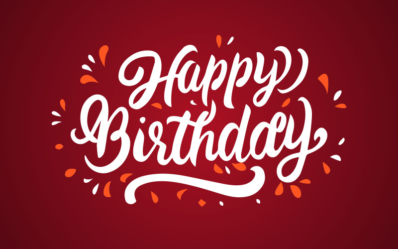 Kostenlose Happy Birthday-Schriftzugkarte, handgezeichnetes Typografie-Poster