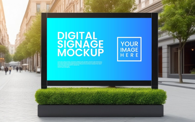 Modello di mockup di segnaletica digitale V7