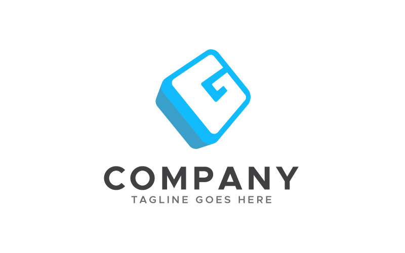 G betű minimális modern logo design sablon