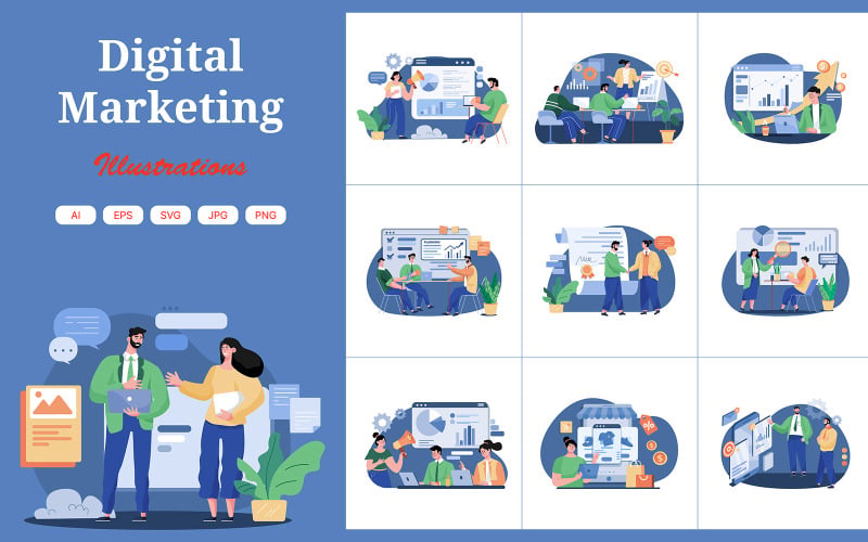 M446_Digital Marketing Illustration Pack