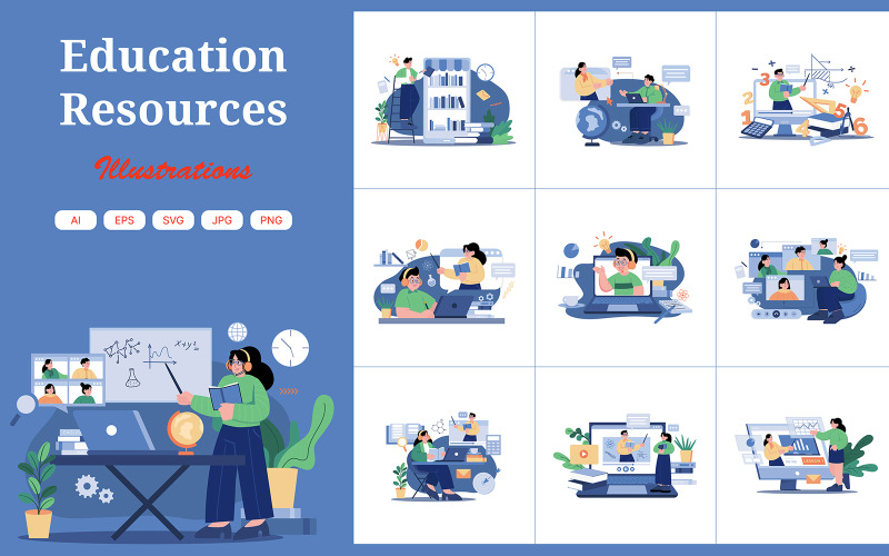 M450_Pakiet ilustracji edukacyjnych online