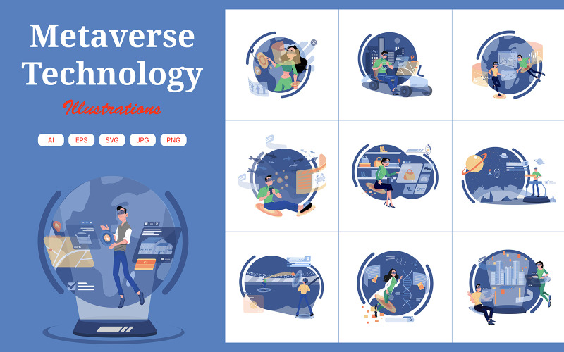 M454_Metaverse-Illustrationspaket