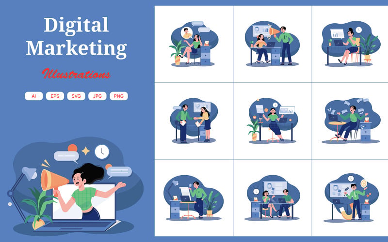 M460_Digital Marketing Illustration Pack