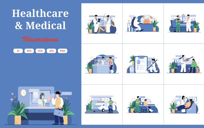 M461_Gesundheitswesen und medizinische Illustrationen