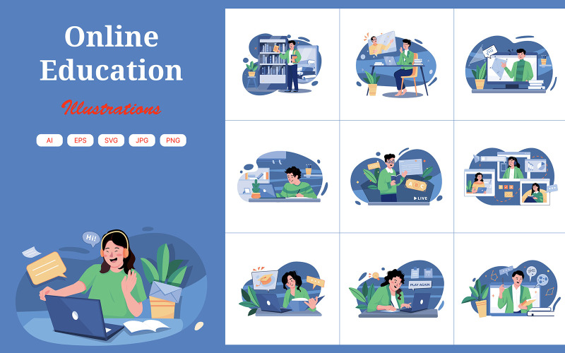 M467_Online Education Illustration Pack