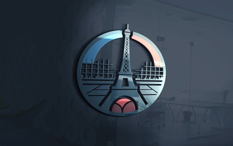 Paris Tenis Okulu Logo Şablonu Vektör Dosyası
