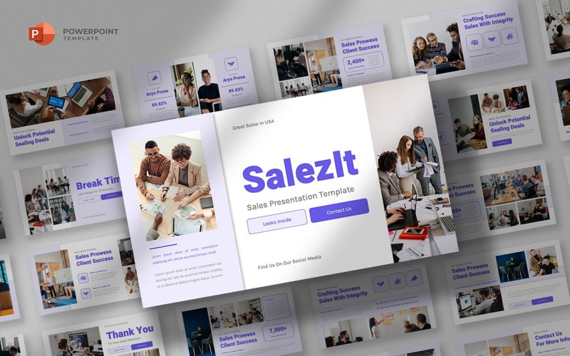 Salezit - Продажі Маркетинг шаблон Powerpoint