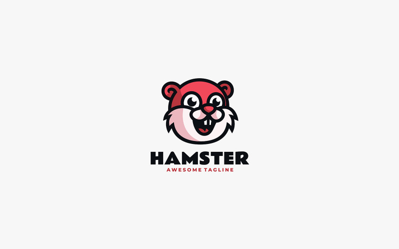 Hamster maskot çizgi film logosu 1