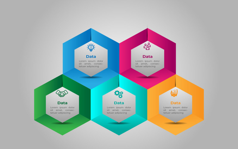 Conception de modèle d’élément infographique d’entreprise.