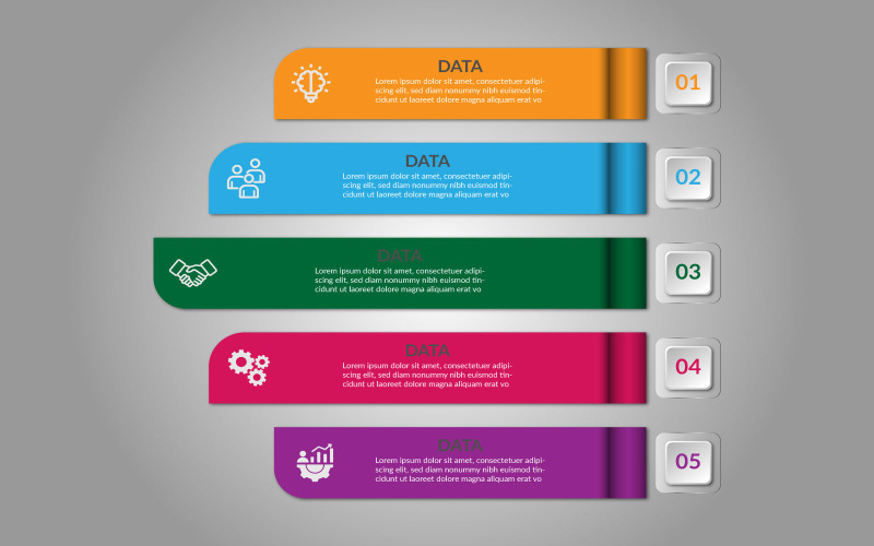 Design infográfico de estatística vetorial de negócios.