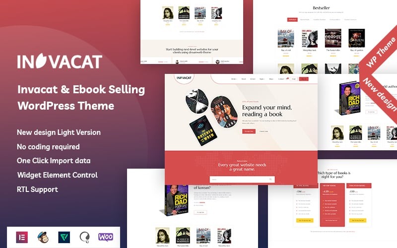 Invacat - 电子书销售 WordPress 主题