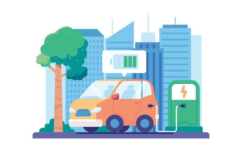 Laddstation vektorillustration