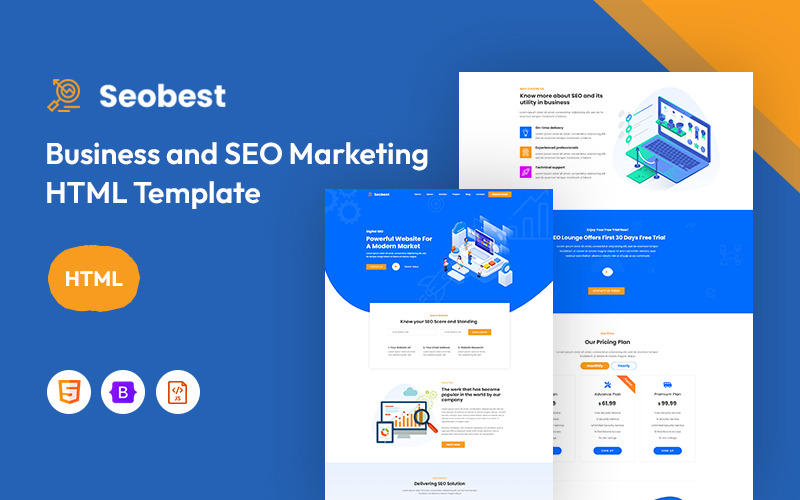 Seobest – Webbplatsmall för affärs- och SEO-marknadsföring