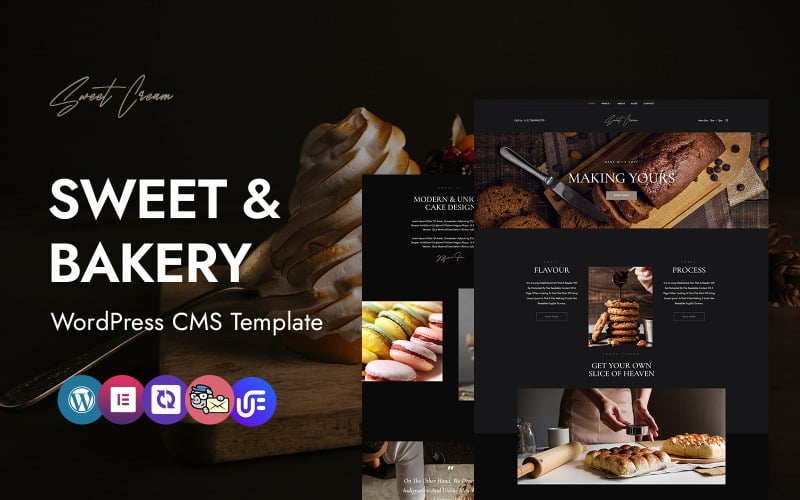 Sweetcream - Thème Elementor CMS WordPress pour boulangerie et pâtisserie
