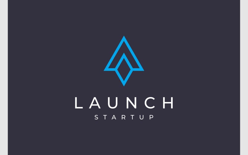 Bokstaven A Startup Launch Enkel Logotyp