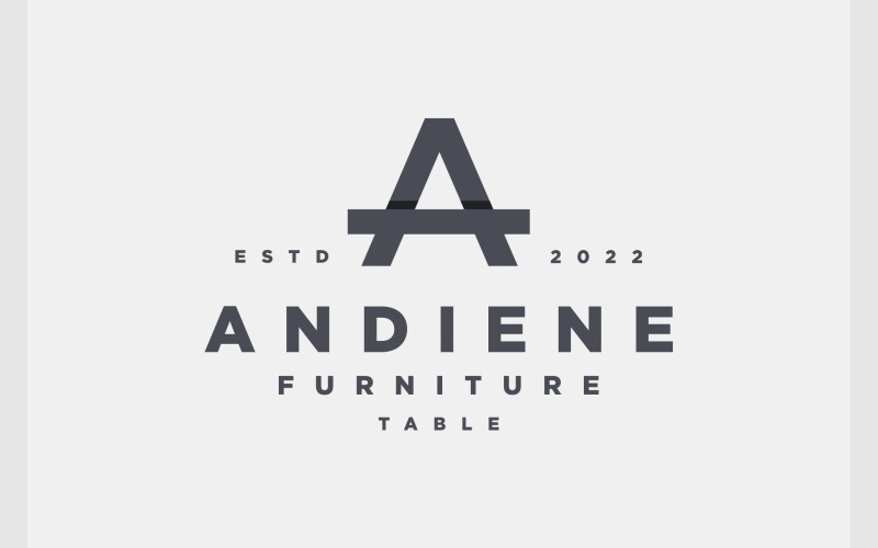 Lettre A Logo De Meubles De Table