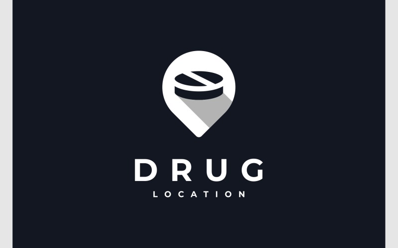 Logo de localisation de la carte des broches de la médecine des médicaments