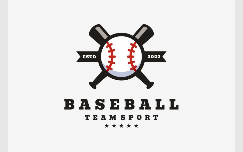 Бейсбол Спорт Винтаж Ретро Логотип