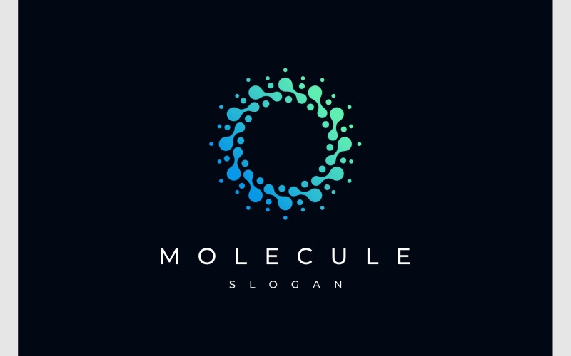 Cerchio Molecola Logo molecolare circolare