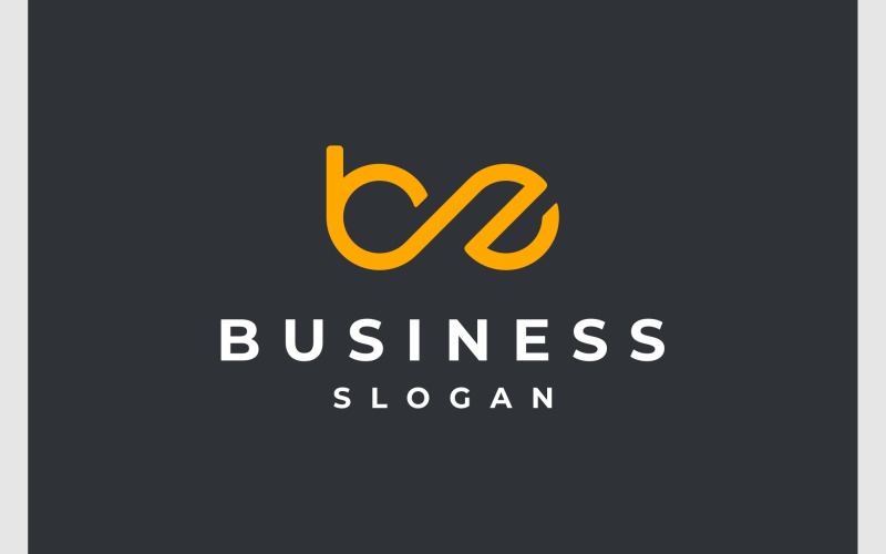 Letter BE Infinity Loop Simple Logo